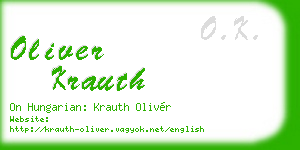 oliver krauth business card